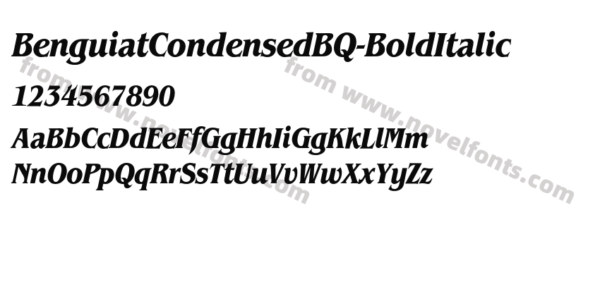 BenguiatCondensedBQ-BoldItalicPreview