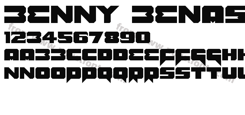 Benny Benassi Font RemakePreview