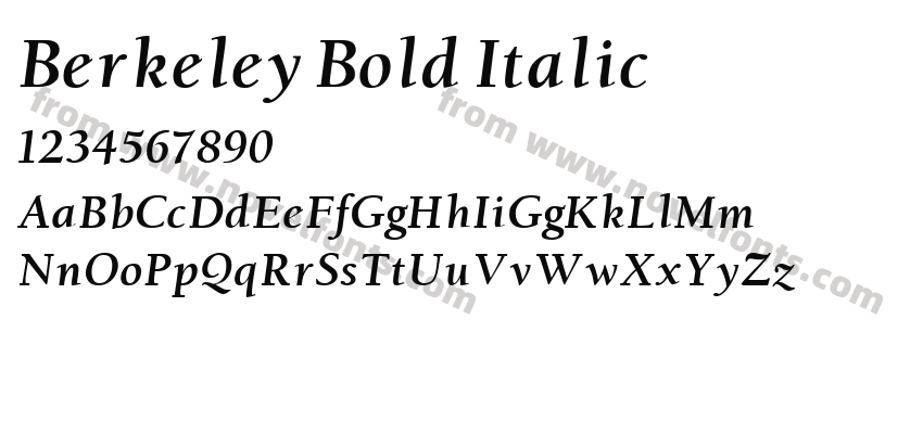 Berkeley Bold ItalicPreview