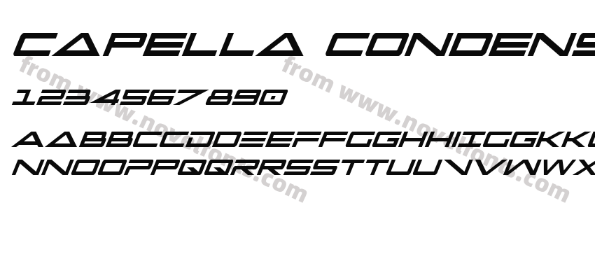 Capella Condensed ItalicPreview