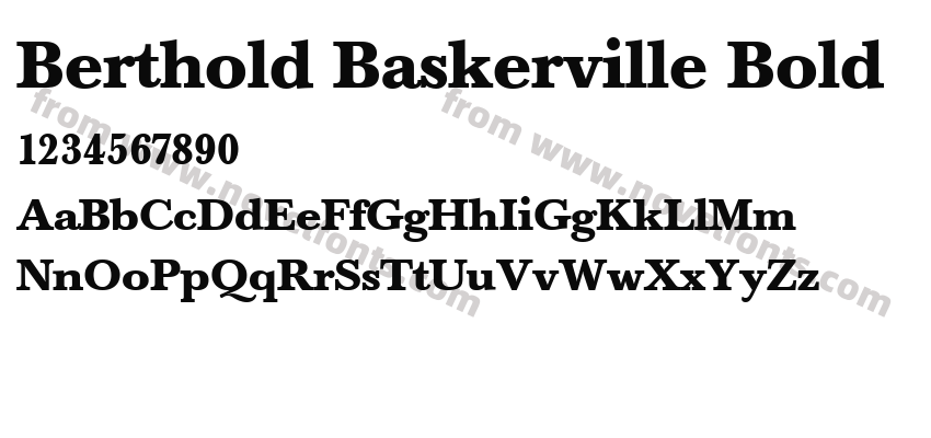 Berthold Baskerville BoldPreview