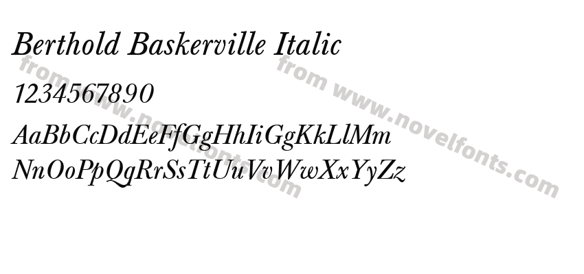 Berthold Baskerville ItalicPreview