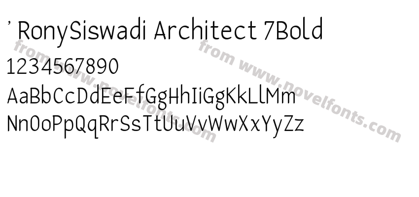 ' RonySiswadi Architect 7BoldPreview