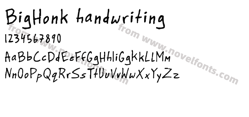 BigHonk handwritingPreview