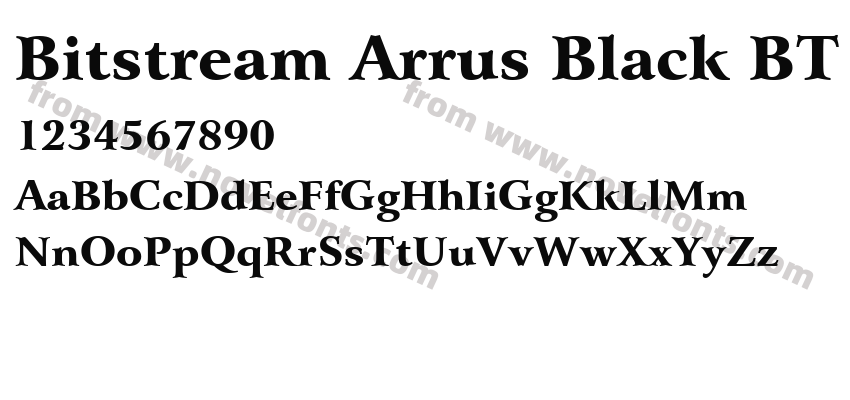 Bitstream Arrus Black BTPreview