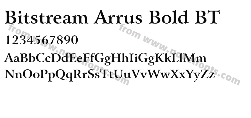 Bitstream Arrus Bold BTPreview