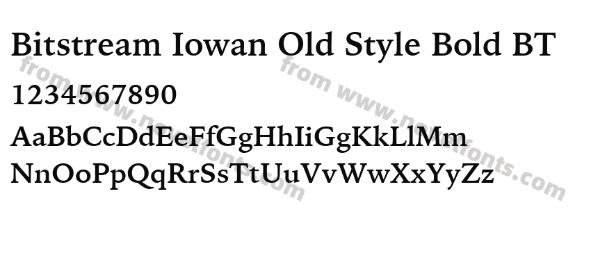 Bitstream Iowan Old Style Bold BTPreview