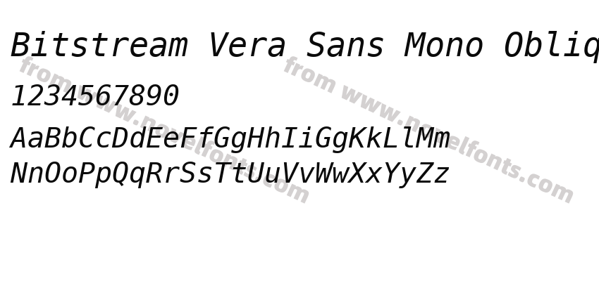 Bitstream Vera Sans Mono ObliquePreview