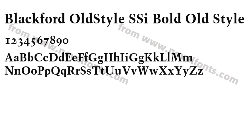 Blackford OldStyle SSi Bold Old Style FiguresPreview