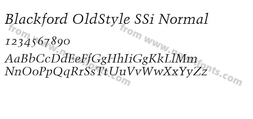 Blackford OldStyle SSi NormalPreview