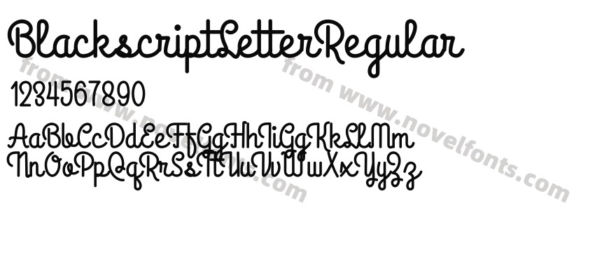 BlackscriptLetterRegularPreview