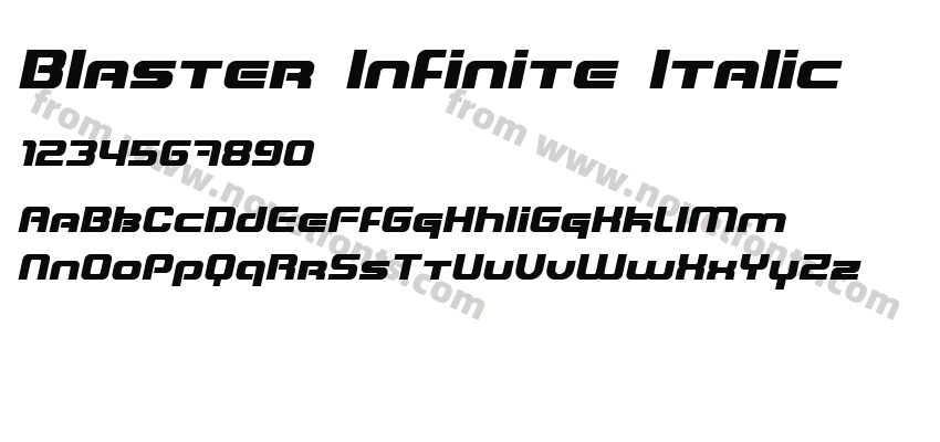 Blaster Infinite ItalicPreview