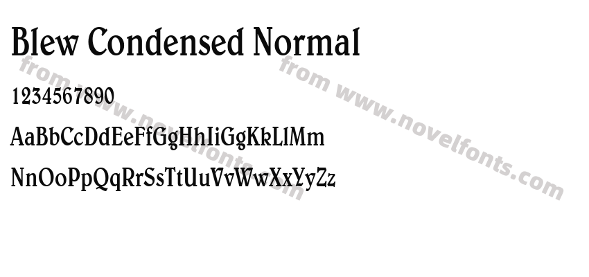 Blew Condensed NormalPreview