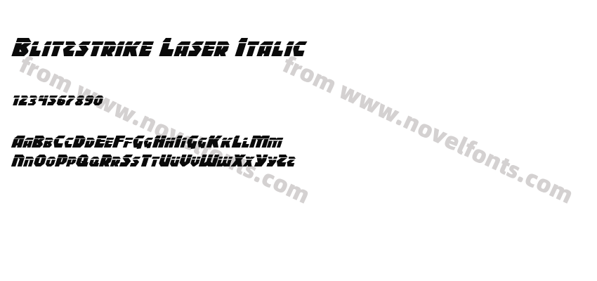 Blitzstrike Laser ItalicPreview