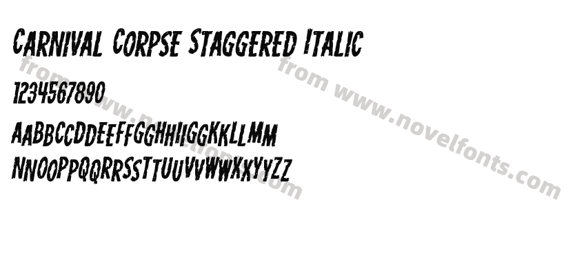 Carnival Corpse Staggered ItalicPreview