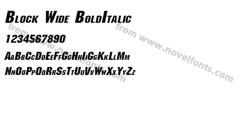 Block Wide BoldItalicPreview