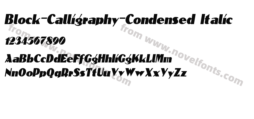 Block-Calligraphy-Condensed ItalicPreview