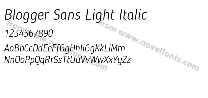 Blogger Sans Light ItalicPreview