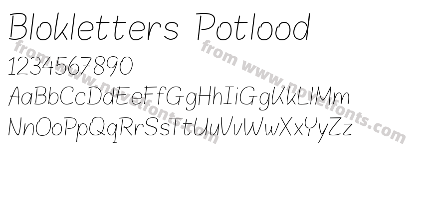 Blokletters PotloodPreview