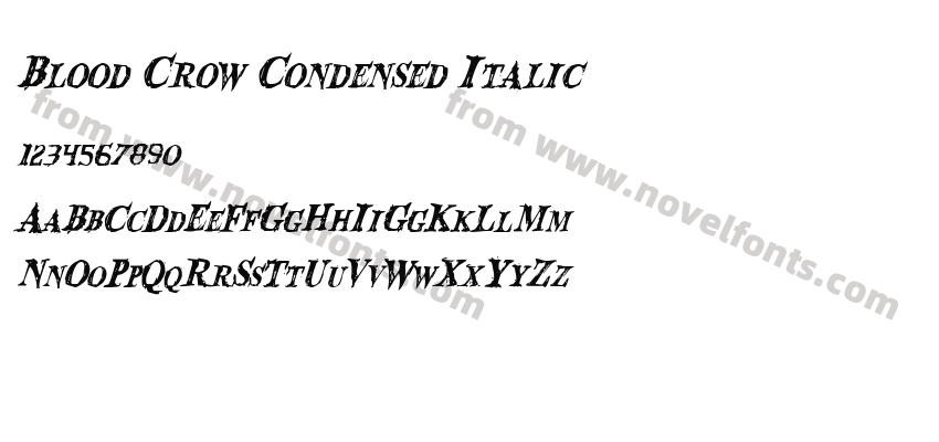 Blood Crow Condensed ItalicPreview