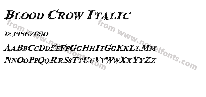 Blood Crow ItalicPreview