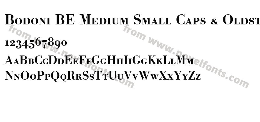 Bodoni BE Medium Small Caps & Oldstyle FiguresPreview