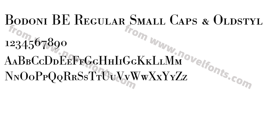 Bodoni BE Regular Small Caps & Oldstyle FiguresPreview