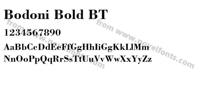 Bodoni Bold BTPreview