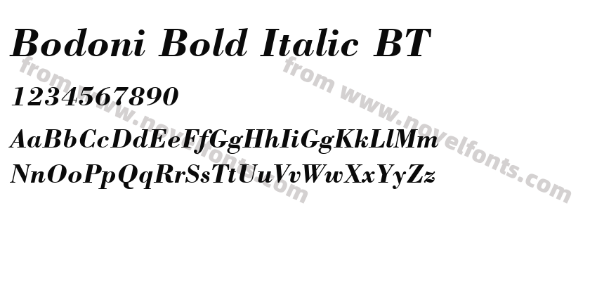 Bodoni Bold Italic BTPreview