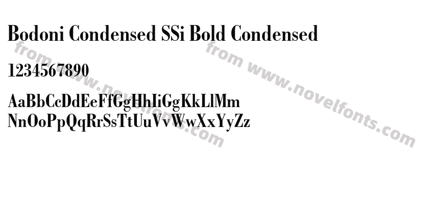 Bodoni Condensed SSi Bold CondensedPreview