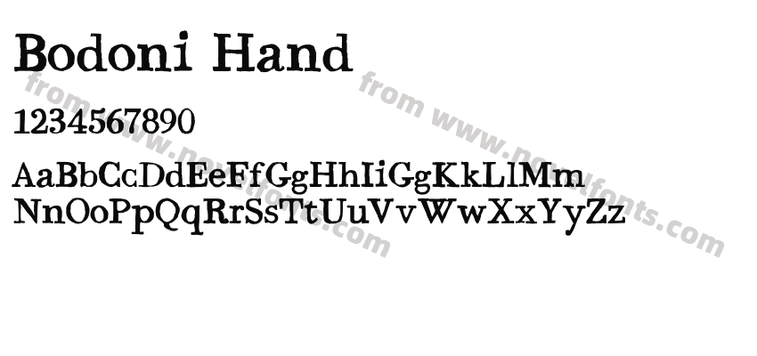 Bodoni HandPreview