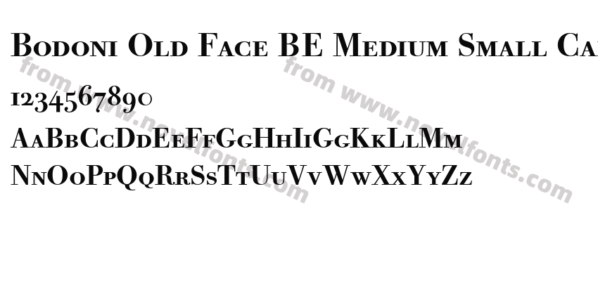 Bodoni Old Face BE Medium Small Caps & Oldstyle FiguresPreview