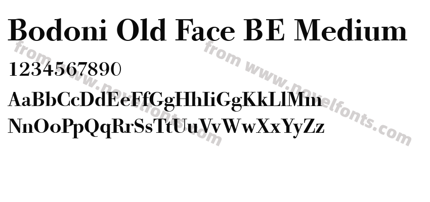 Bodoni Old Face BE MediumPreview