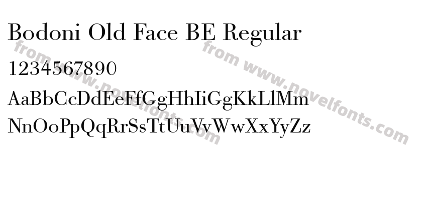 Bodoni Old Face BE RegularPreview