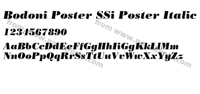 Bodoni Poster SSi Poster ItalicPreview