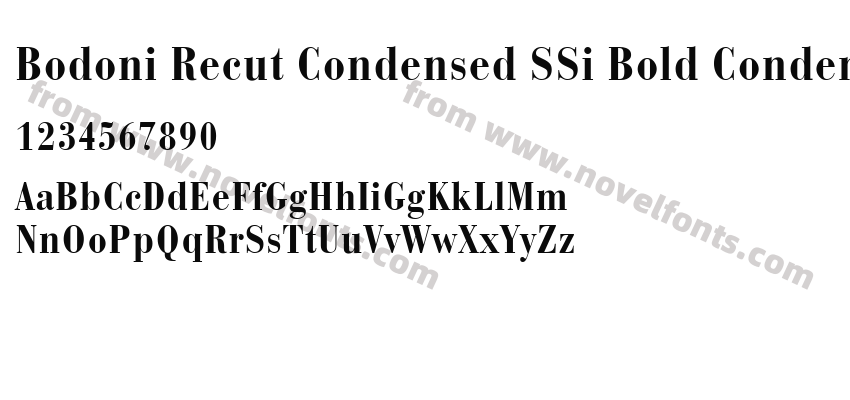 Bodoni Recut Condensed SSi Bold CondensedPreview