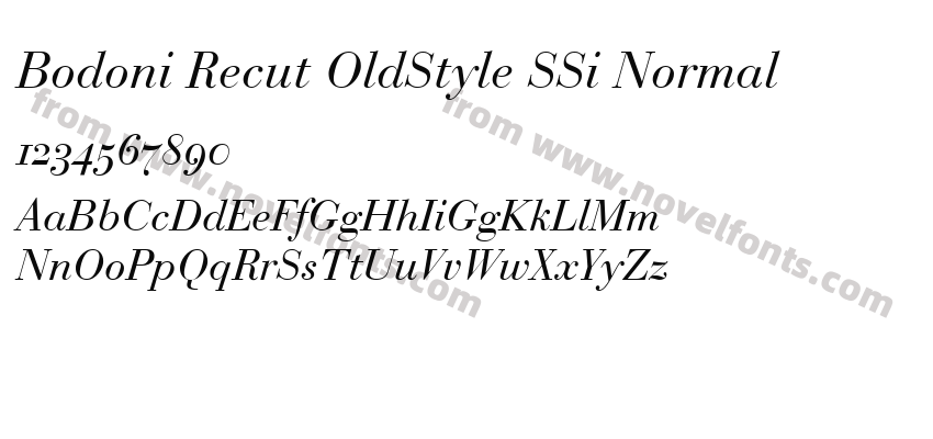 Bodoni Recut OldStyle SSi NormalPreview