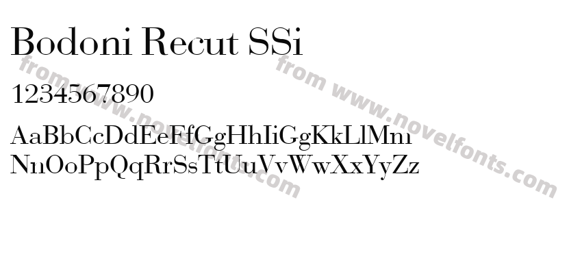 Bodoni Recut SSiPreview