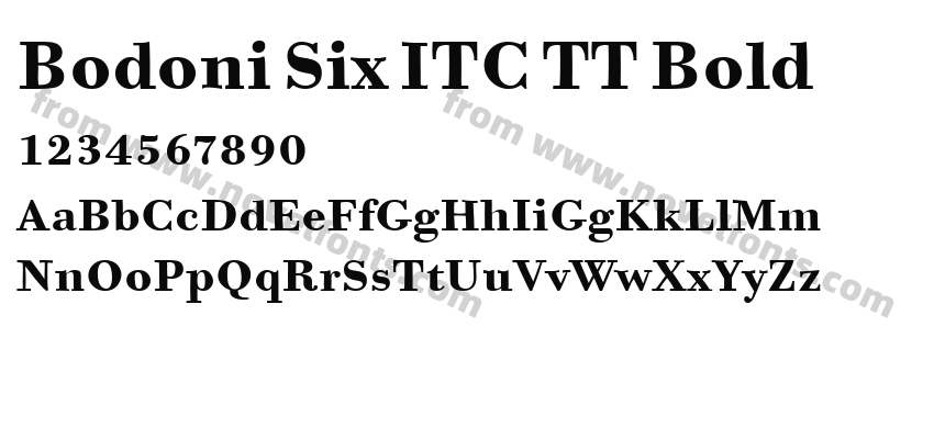 Bodoni Six ITC TT BoldPreview