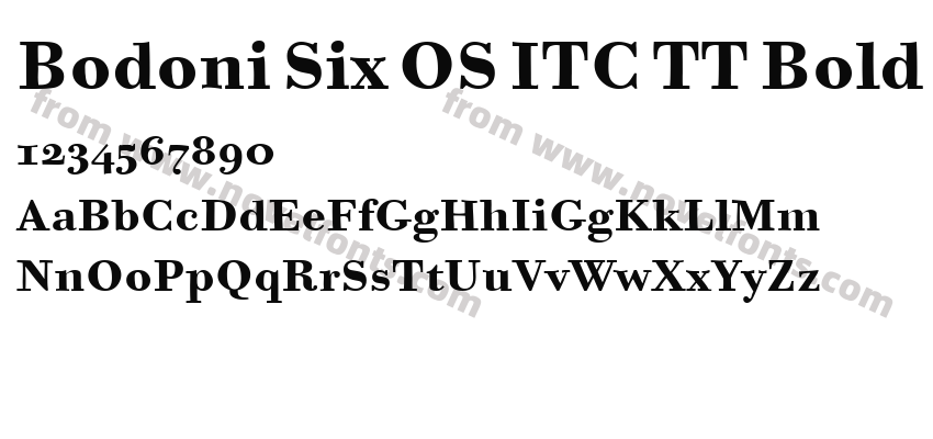 Bodoni Six OS ITC TT BoldPreview