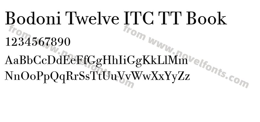 Bodoni Twelve ITC TT BookPreview