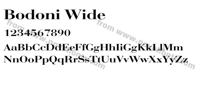 Bodoni WidePreview