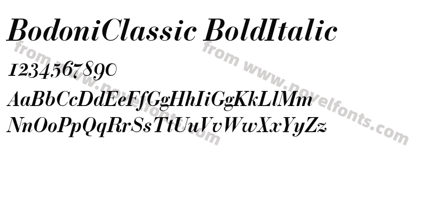 BodoniClassic BoldItalicPreview