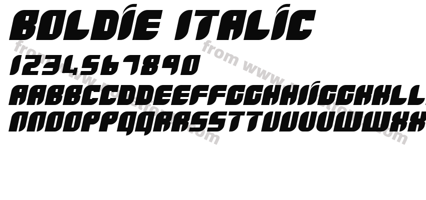 Boldie ItalicPreview