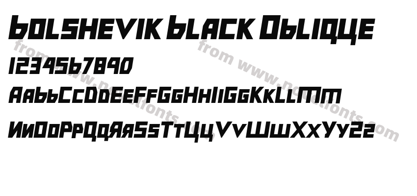 Bolshevik Black ObliquePreview