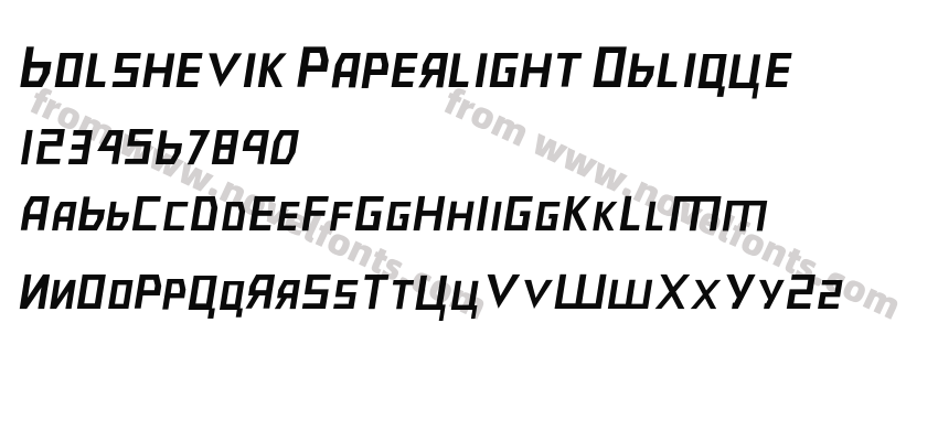 Bolshevik Paperlight ObliquePreview