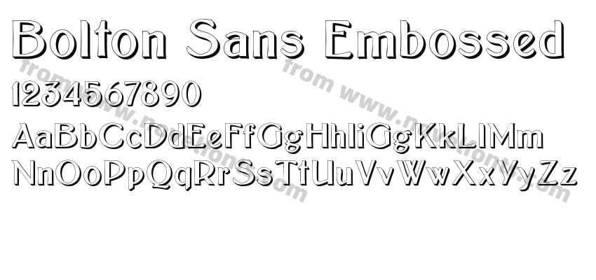 Bolton Sans EmbossedPreview