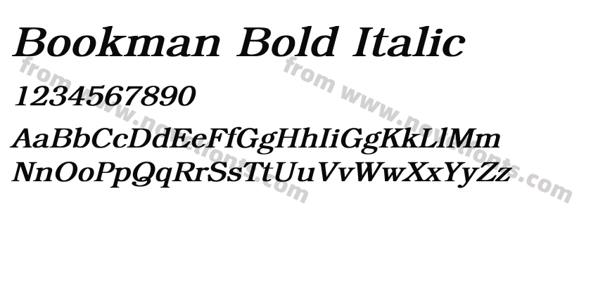 Bookman Bold ItalicPreview