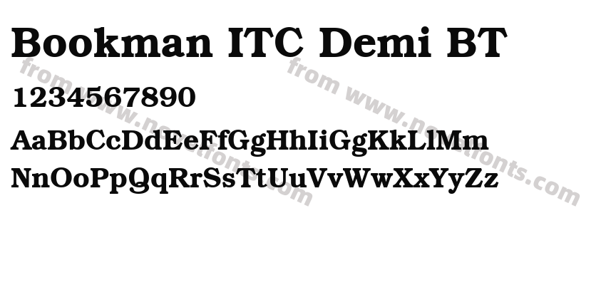 Bookman ITC Demi BTPreview