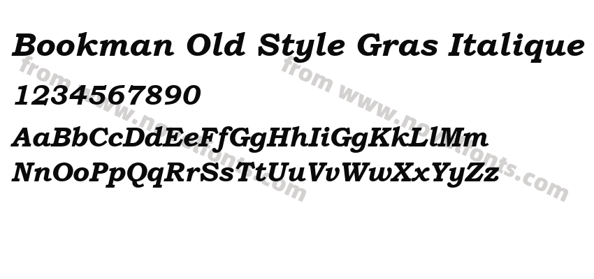 Bookman Old Style Gras ItaliquePreview